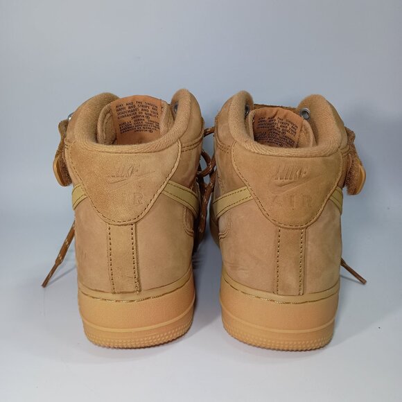 RARE Nike Air Force 1 Mid 07 PRM QS 2014 Flax Wheat 715889-200 Men's Size 8" - Picture 5 of 9